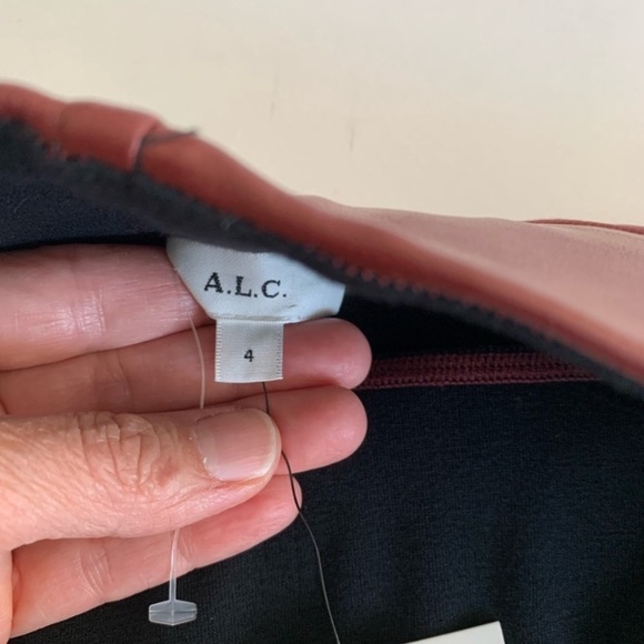 A.L.C. Emile Faux Leather Leggings color burgundy, size 4. - Picture 4 of 13